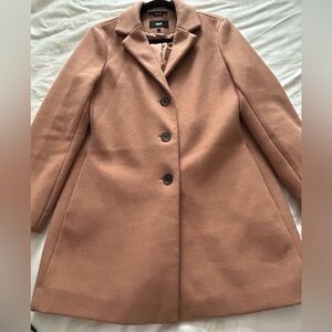 DKNY Women's Walker Wool Camel Coat Size Medium